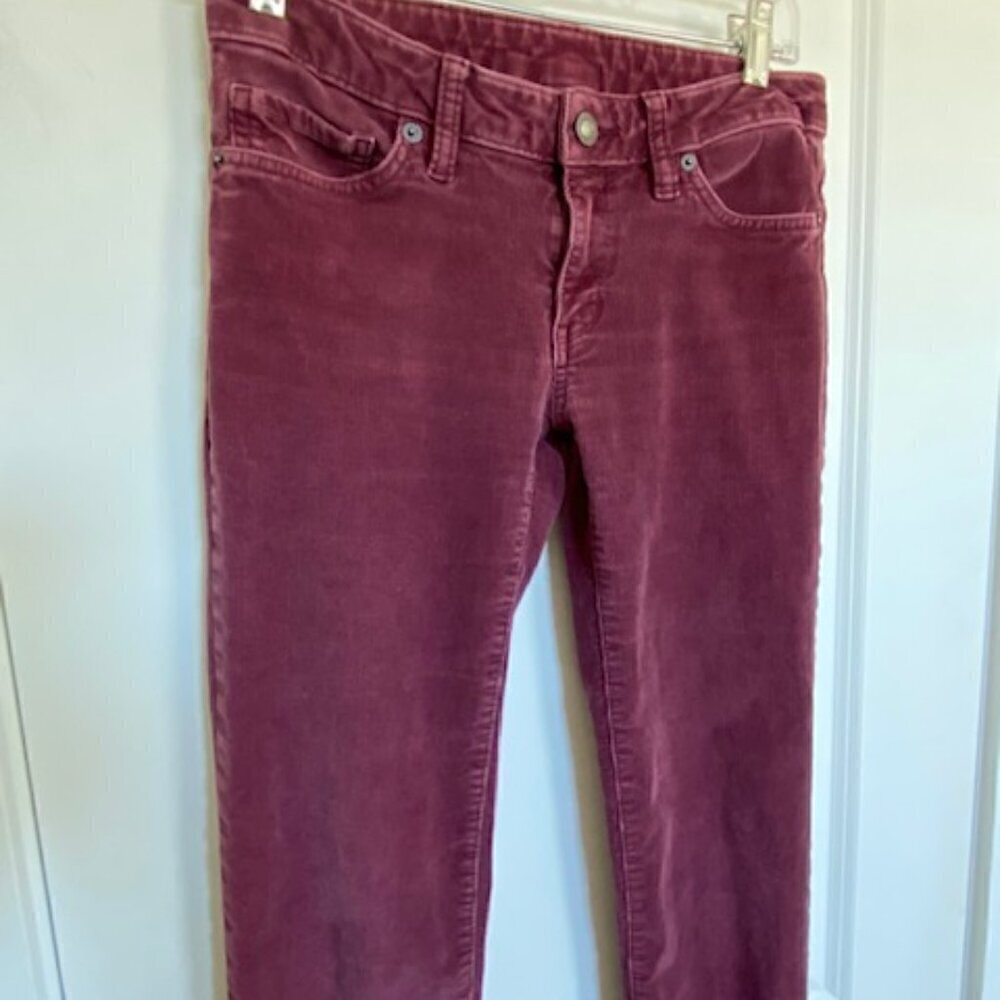 PATAGONIA Cotton Corduroy Slim Pants Jeans Burgundy 27 - Picture 5 of 15